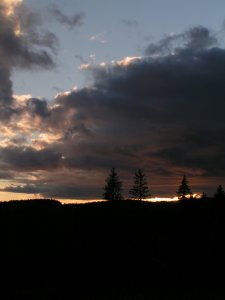 The evening clouds